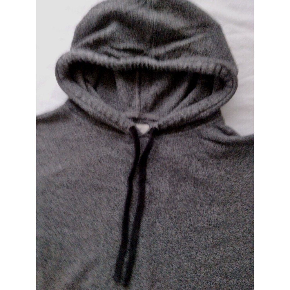Madewell Women Size XS Oversized Hoodie Sweatshirt Cropped 3/4 Sleeve Gray - Picture 5 of 10